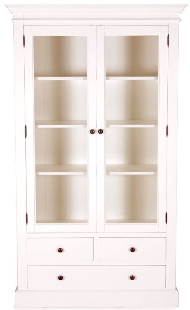 Casa Padrino Landhausstil Vitrinenschrank Antik Weià 110 x 45 x H. 190 cm - Handgefertigte Shabby Chic Vitrine Casa Padrino Landhausstil Vitrinenschrank Antik Weià 110 x 45 x H. 190 cm - Handgefertigte Shabby Chic Vitrine von Casa Padrino