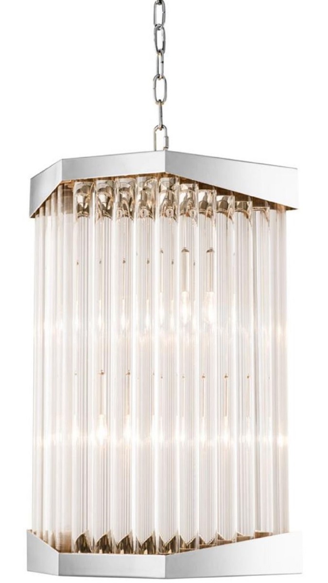 Casa Padrino Luxus Acryl Wohnzimmer Kronleuchter Silber 33 x 28,5 x H. 61 cm - Wohnzimmermöbel Casa Padrino Luxus Acryl Wohnzimmer Kronleuchter Silber 33 x 28,5 x H. 61 cm - Wohnzimmermöbel von Casa Padrino