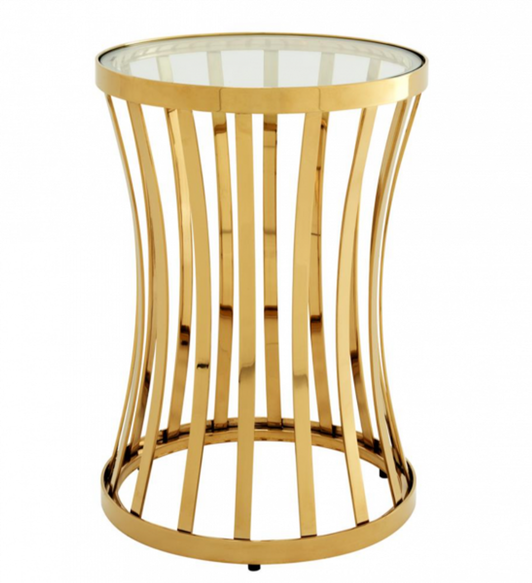 Casa Padrino Luxus Art Deco Designer Beistelltisch Gold 40 x H. 59 cm - Luxus QualitÃ¤t von Casa Padrino