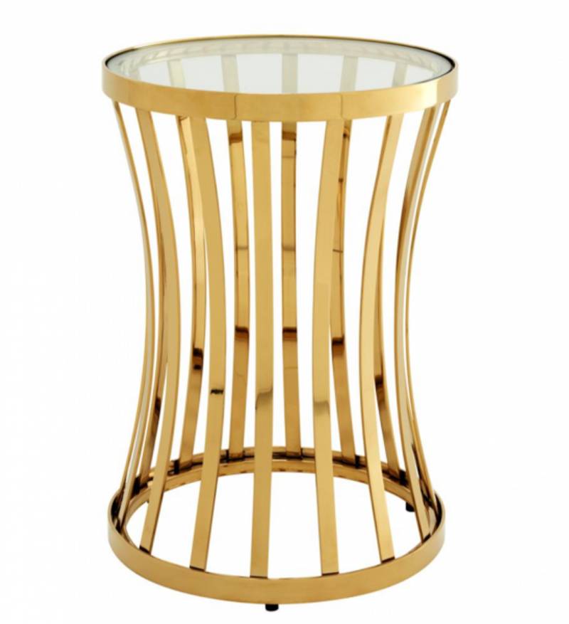 Casa Padrino Luxus Art Deco Designer Beistelltisch Gold 40 x H. 59 cm - Luxus QualitÃ¤t von Casa Padrino