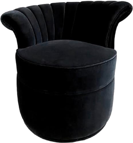 Casa Padrino Luxus Art Deco Sessel Left Wohnzimmer Sessel - Art Deco Wohnzimmer Möbel, Farbe:schwarz von Casa Padrino