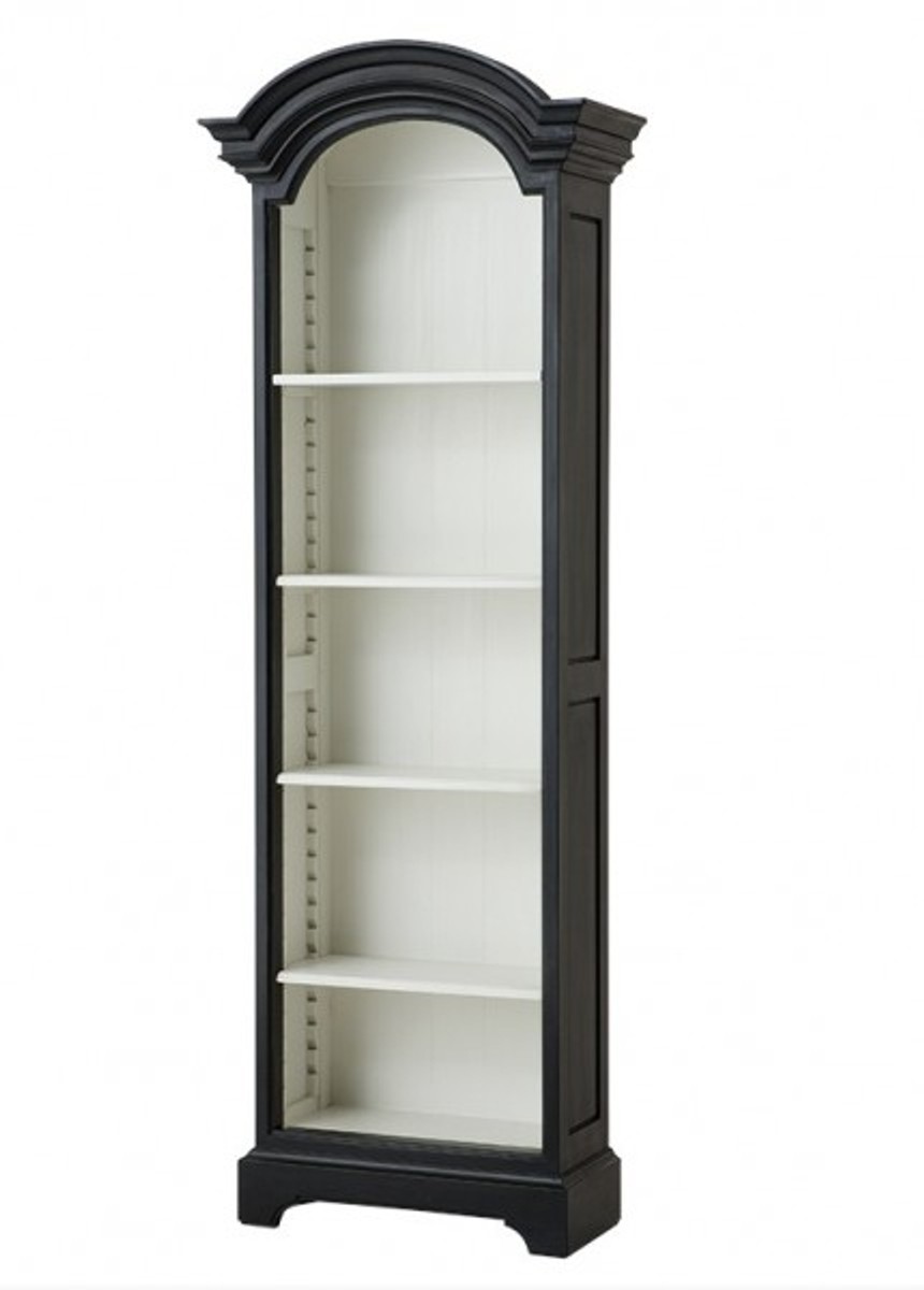 Casa Padrino Luxus BÃ¼cher Schrank Schwarz Massivholz Florida Wohnzimmer Schrank Barock Jugendstil Rokoko Vitrine Ladeneinrichtung von Casa Padrino