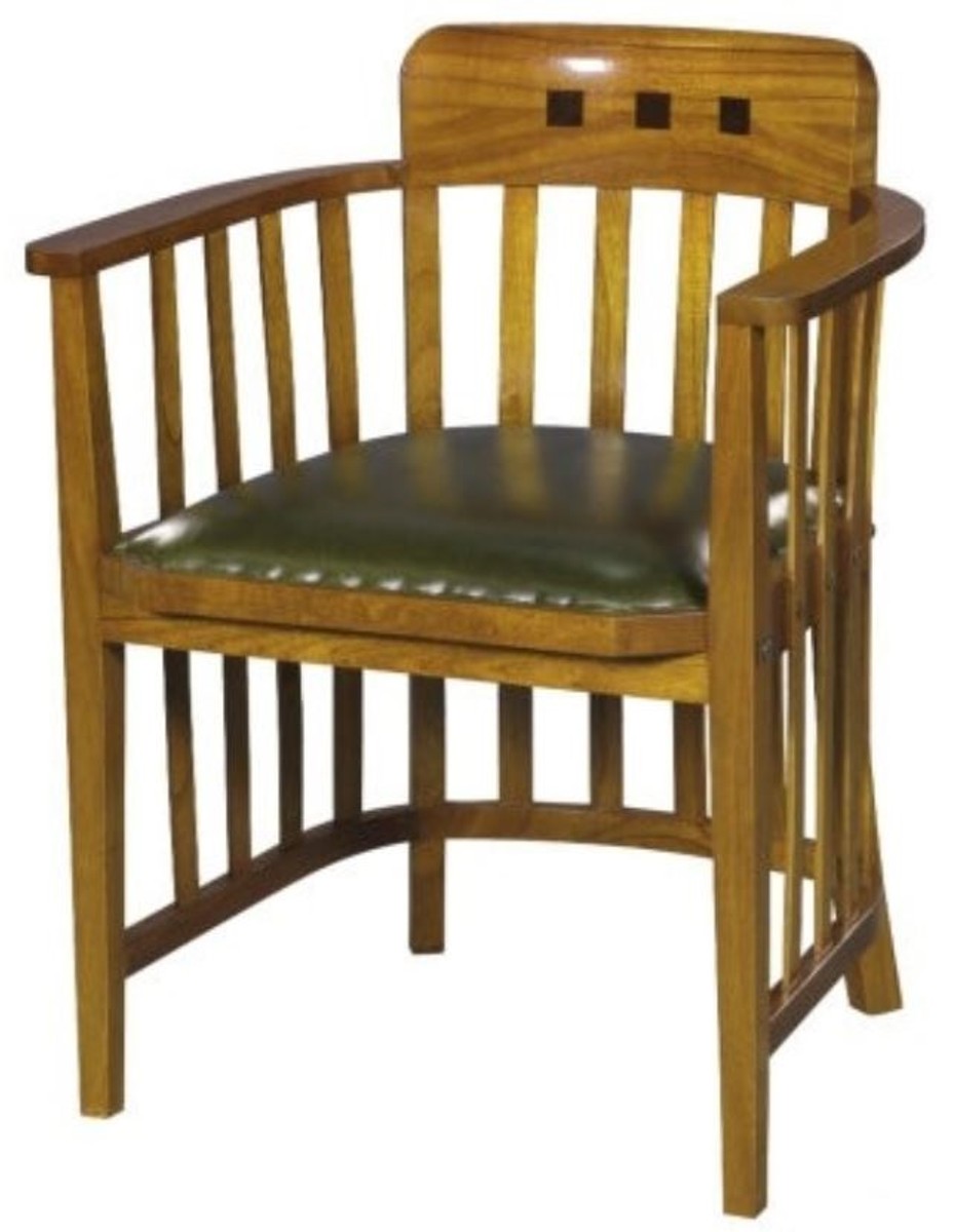 Casa Padrino Luxus BÃ¼rostuhl mit Armlehnen Hellbraun / GrÃ¼n 63 x 52 x H. 80 cm - BÃ¼romÃ¶bel von Casa Padrino