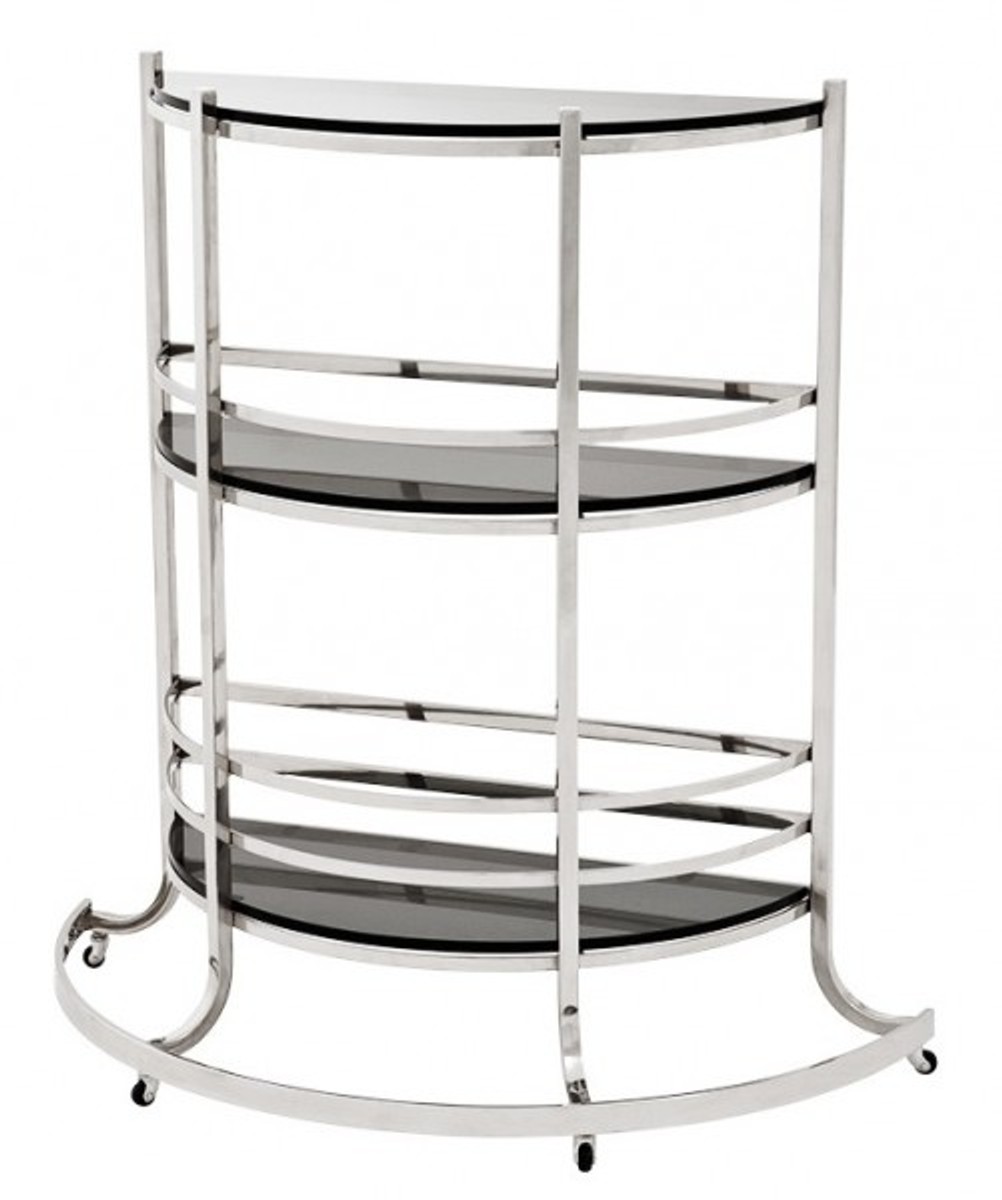 Casa Padrino Luxus Bar Trolley Servierwagen aus Edelstahl und Glas 95 x 42,5 x H. 100 cm - Luxus Hotel & Restaurant Einrichtung Möbel Casa Padrino Luxus Bar Trolley Servierwagen aus Edelstahl und Glas 95 x 42,5 x H. 100 cm - Luxus Hotel & Restaurant Einrichtung Möbel von Casa Padrino