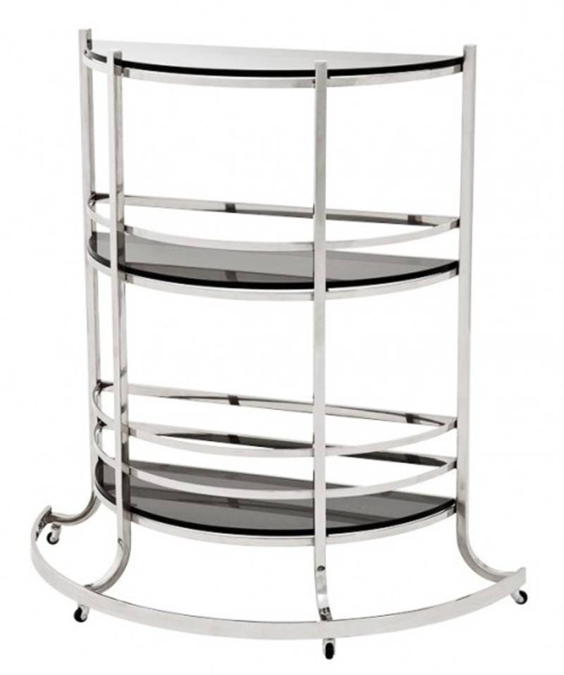 Casa Padrino Luxus Bar Trolley Servierwagen aus Edelstahl und Glas 95 x 42,5 x H. 100 cm - Luxus Hotel & Restaurant Einrichtung Möbel Casa Padrino Luxus Bar Trolley Servierwagen aus Edelstahl und Glas 95 x 42,5 x H. 100 cm - Luxus Hotel & Restaurant Einrichtung Möbel von Casa Padrino