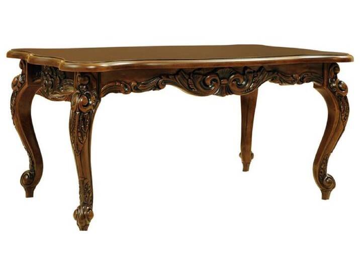 Casa Padrino Luxus Barock Couchtisch Dunkelbraun - Handgefertigter Massivholz Wohnzimmertisch im Barockstil - Luxus Wohnzimmer Möbel im Barockstil - Barock Möbel - Edel & Prunkvoll von Casa Padrino