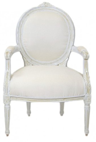 Casa Padrino Luxus Barock Medaillon Salon Stuhl Antik Weiß - Möbel Antik Stil von Casa Padrino