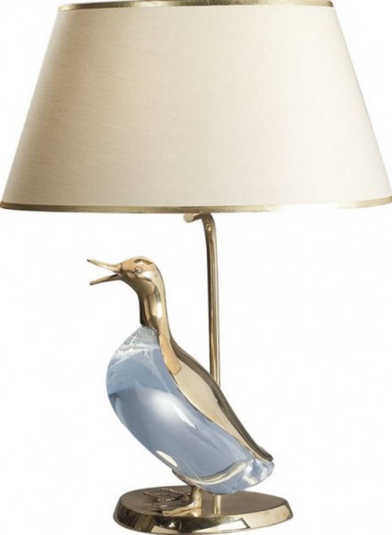Casa Padrino Luxus Barock Tischleuchte Gold mit Murano Glas Ente - Italienische Tisch Lampe - Handgefertigt in Italien Casa Padrino Luxus Barock Tischleuchte Gold mit Murano Glas Ente - Italienische Tisch Lampe - Handgefertigt in Italien von Casa Padrino