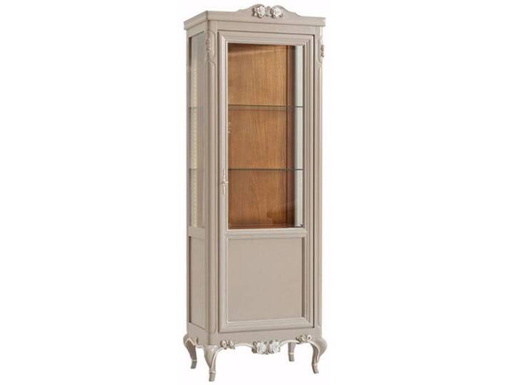 Casa Padrino Luxus Barock Vitrine Grau / Creme / Braun - Handgefertigter italienischer Barockstil Vitrinenschrank - Barockstil Möbel - Italienische Barock Möbel - Luxus Qualität - Made in Italy von Casa Padrino