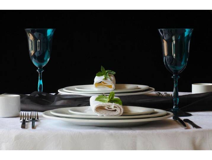 Casa Padrino Luxus Barock Weißweinglas 6er Set Blau-Grün Ø 8,5 x H. 21 cm - Handgefertigte Weingläser - Hotel & Restaurant Accessoires - Luxus Qualität von Casa Padrino