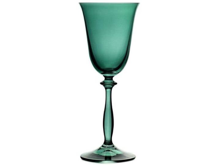 Casa Padrino Luxus Barock Weißweinglas 6er Set Grün Ø 8,5 x H. 21 cm - Handgefertigte Weingläser - Hotel & Restaurant Accessoires - Luxus Qualität von Casa Padrino