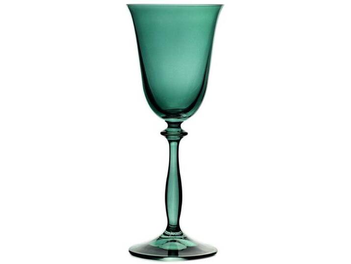 Casa Padrino Luxus Barock Weißweinglas 6er Set Grün Ø 8,5 x H. 21 cm - Handgefertigte Weingläser - Hotel & Restaurant Accessoires - Luxus Qualität von Casa Padrino