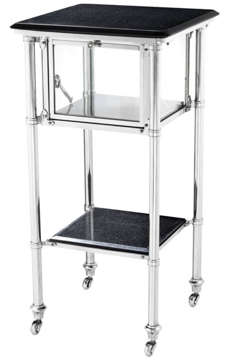 Casa Padrino Luxus Beistelltisch auf Rollen 39 x 39 x H. 80 cm - Hotel Accessoires Casa Padrino Luxus Beistelltisch auf Rollen 39 x 39 x H. 80 cm - Hotel Accessoires von Casa Padrino