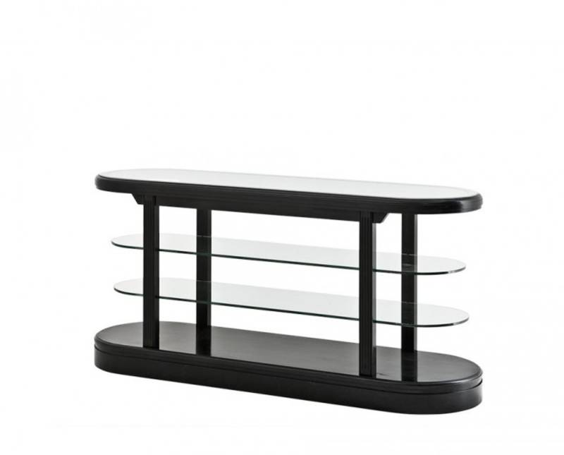 Casa Padrino Luxus Birkenholz Konsole Schwarz 180 x 57 x H. 87,5 cm - Luxus QualitÃ¤t von Casa Padrino