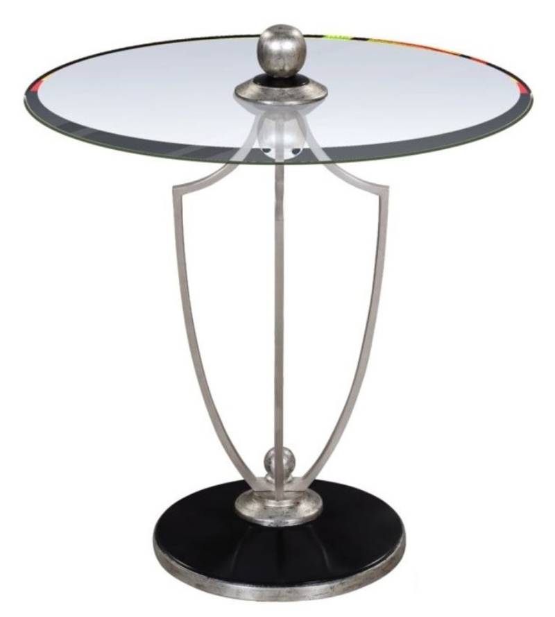 Casa Padrino Luxus Bistrotisch Silber / Schwarz à 60 x H. 70 cm - Runder Stehtisch Casa Padrino Luxus Bistrotisch Silber / Schwarz à 60 x H. 70 cm - Runder Stehtisch von Casa Padrino