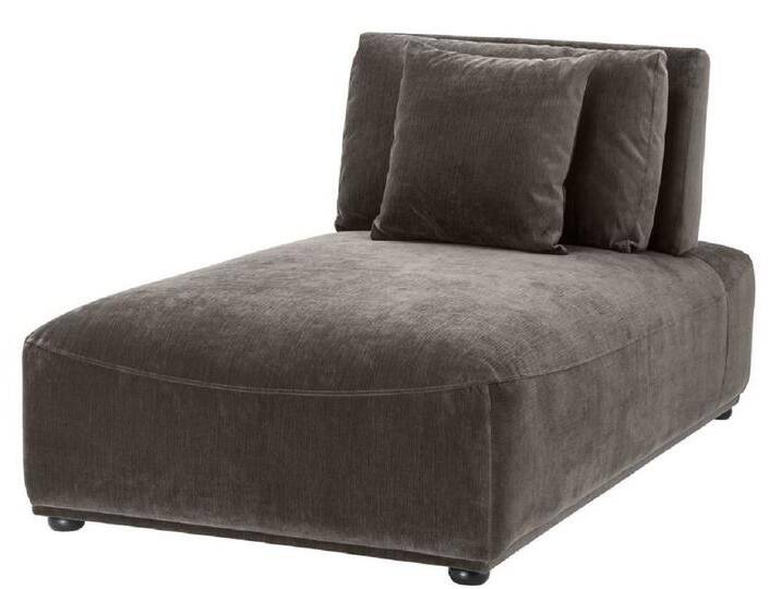Casa Padrino Luxus Chaiselongue Grau / Schwarz 93 x 158 x H. 83 cm - Liegesessel mit Rückenlehne und 2 Kissen - Wohnzimmer Möbel Casa Padrino Luxus Chaiselongue Grau / Schwarz 93 x 158 x H. 83 cm - Liegesessel mit Rückenlehne und 2 Kissen - Wohnzimmer Möbel von Casa Padrino
