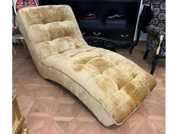Casa Padrino Luxus Chaiselongue Relax Liege Gold 170 cm von Casa Padrino