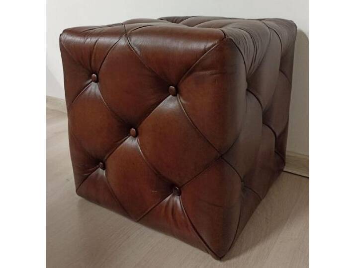 Casa Padrino Luxus Chesterfield Leder Hocker Vintage Dunkelbraun 40 x 40 x H. 45 cm - Echtleder Fußhocker - Echtleder Würfelhocker - Chesterfield Wohnzimmer - Echtleder Möbel - Luxus Möbel Casa Padrino Luxus Chesterfield Leder Hocker Vintage Dunkelbraun 40 x 40 x H. 45 cm - Echtleder Fußhocker - Echtleder Würfelhocker - Chesterfield Wohnzimmer - Echtleder Möbel - Luxus Möbel von Casa Padrino