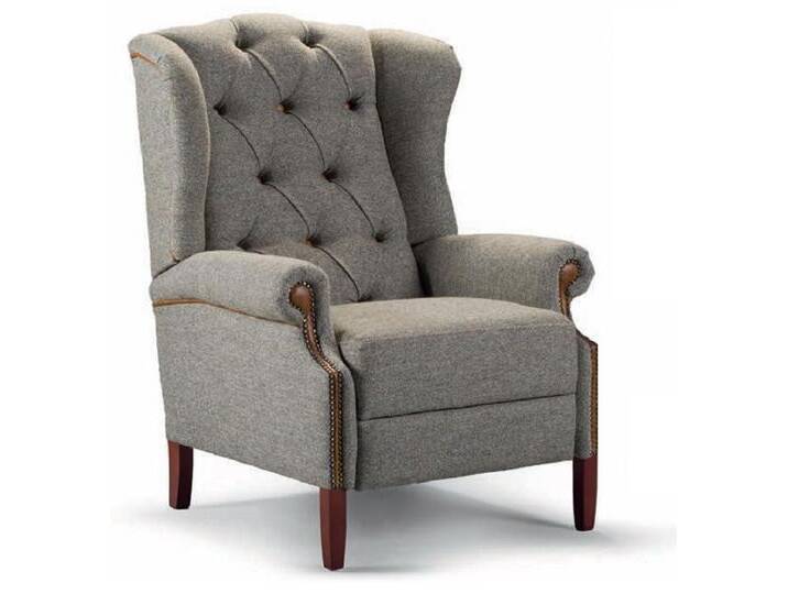 Casa Padrino Luxus Chesterfield Relax Sessel Grau / Braun - Wohnzimmer Möbel Casa Padrino Luxus Chesterfield Relax Sessel Grau / Braun - Wohnzimmer Möbel von Casa Padrino