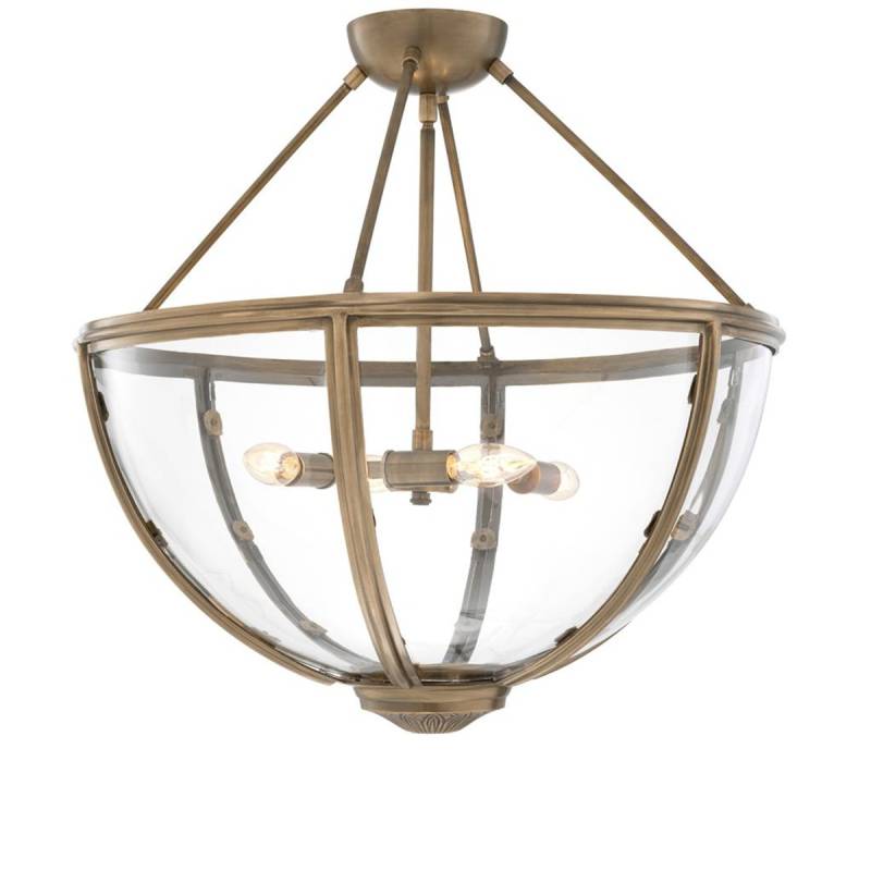 Casa Padrino Luxus Deckenleuchte Antik Messing Gold Ã 60 x H. 55 cm - Hotel & Restaurant Deckenlampe von Casa Padrino