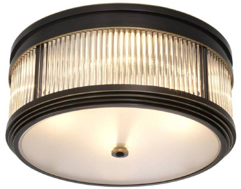 Casa Padrino Luxus Deckenleuchte Bronze / Weià à 40,5 x H. 18,5 cm - Luxus Qualität Casa Padrino Luxus Deckenleuchte Bronze / Weià à 40,5 x H. 18,5 cm - Luxus Qualität von Casa Padrino