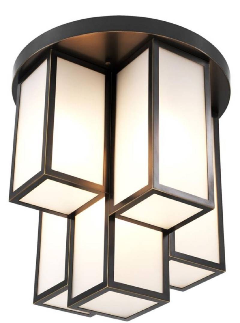 Casa Padrino Luxus Deckenleuchte Bronze / Weià à 50 x H. 53,5 cm - Luxus Qualität Casa Padrino Luxus Deckenleuchte Bronze / Weià à 50 x H. 53,5 cm - Luxus Qualität von Casa Padrino