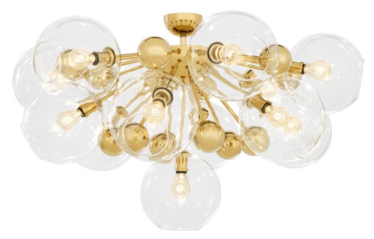 Casa Padrino Luxus Deckenleuchte Gold à 90 x H. 57 cm - Luxus Kollektion Casa Padrino Luxus Deckenleuchte Gold à 90 x H. 57 cm - Luxus Kollektion von Casa Padrino