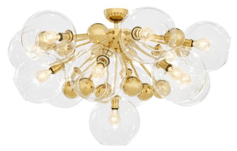 Casa Padrino Luxus Deckenleuchte Gold à 90 x H. 57 cm - Luxus Kollektion Casa Padrino Luxus Deckenleuchte Gold à 90 x H. 57 cm - Luxus Kollektion von Casa Padrino