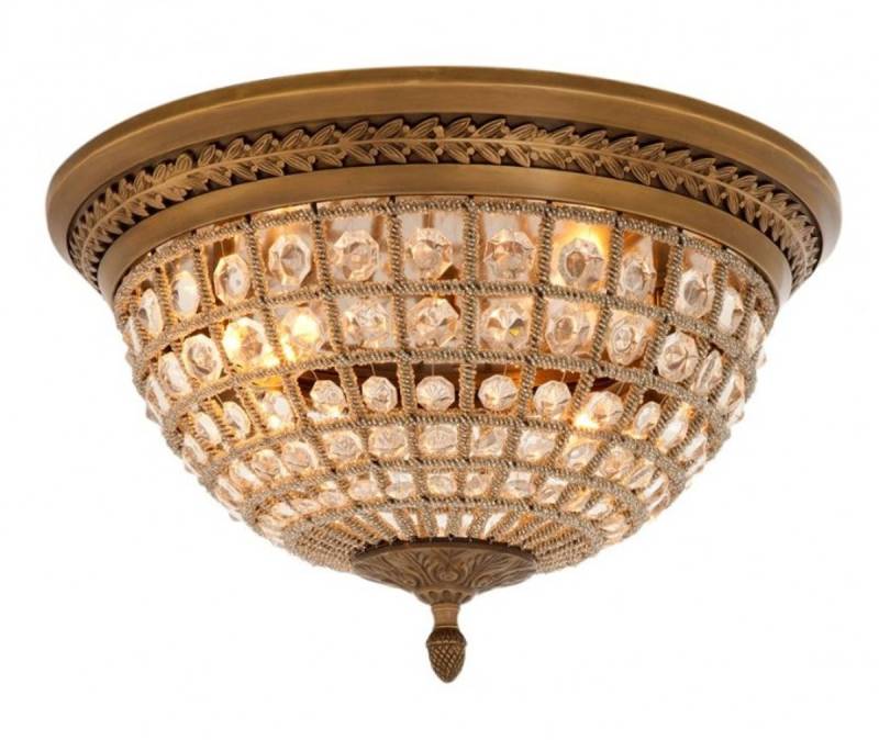 Casa Padrino Luxus Deckenleuchte Messing Durchmesser 45 x H 37 cm Antik Stil - MÃ¶bel LÃ¼ster Deckenlampe von Casa Padrino