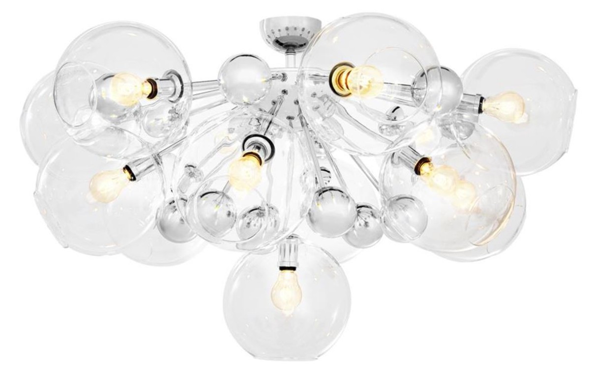 Casa Padrino Luxus Deckenleuchte Silber à 90 x H. 57 cm - Luxus Qualität Casa Padrino Luxus Deckenleuchte Silber à 90 x H. 57 cm - Luxus Qualität von Casa Padrino