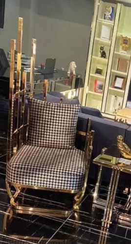 Casa Padrino Luxus Designer Sessel Linke Seite mit Kissen Schwarz/Weiß/Gold 91,5 x 75 x H. 136,5 cm - Wohnzimmer Möbel - Hotel Möbel - Luxus Möbel von Casa Padrino