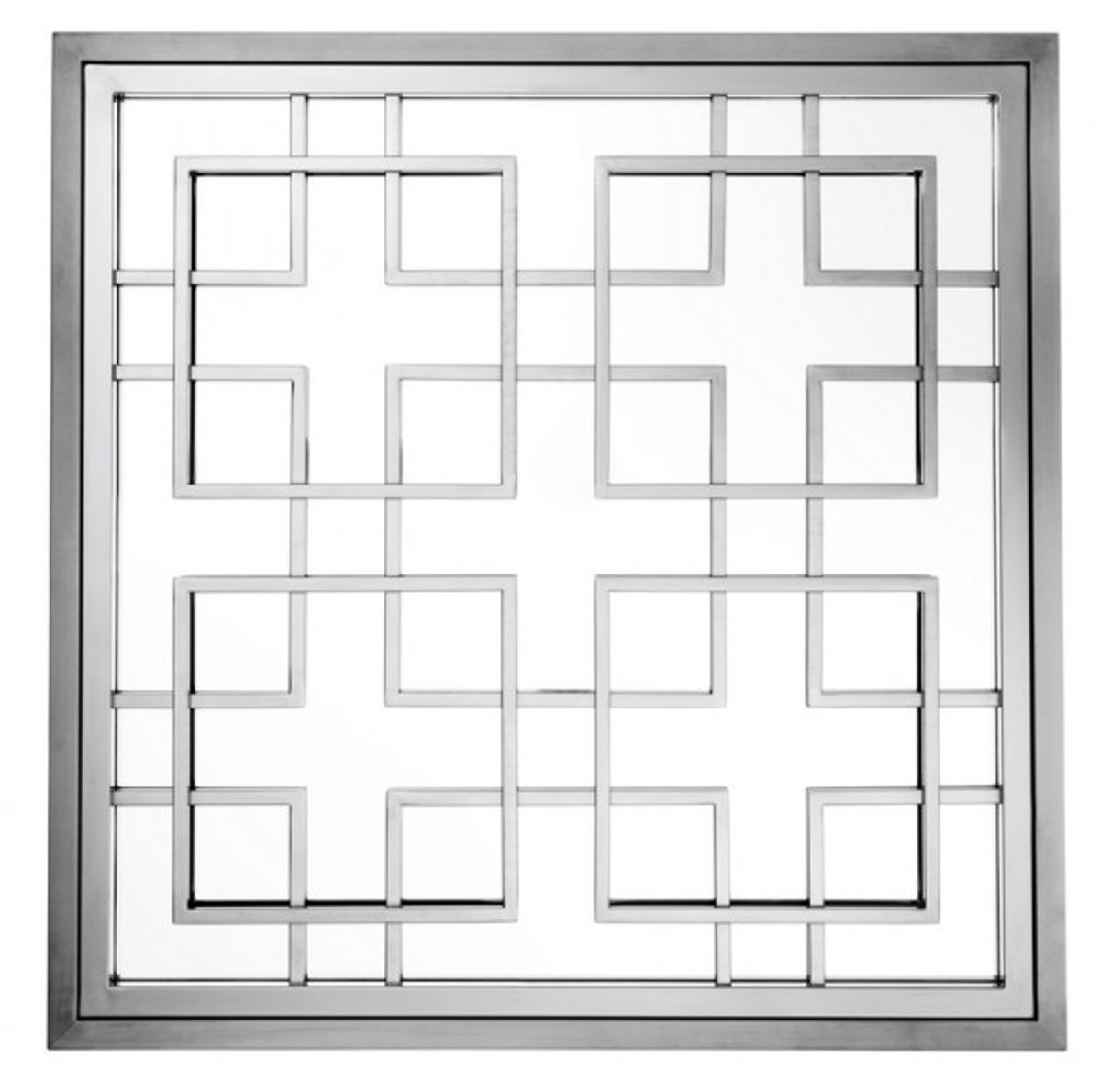 Casa Padrino Luxus Designer Wandspiegel Black Nickel Finish 100 x 100 cm - Luxury Hotel Collection Casa Padrino Luxus Designer Wandspiegel Black Nickel Finish 100 x 100 cm - Luxury Hotel Collection von Casa Padrino