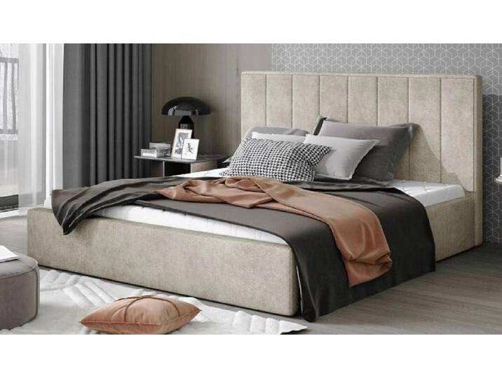 Casa Padrino Luxus Doppelbett mit Matratze Hellgrau - Verschiedene Größen,Grösse von Casa Padrino