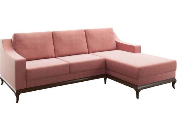 Casa Padrino Luxus Ecksofa Rosa / Dunkelbraun 225 x 173 x H. 77 cm - Wohnzimmer Sofa mit Schlaffunktion - Wohnzimmer Möbel - Luxus Möbel - Luxus Interior von Casa Padrino