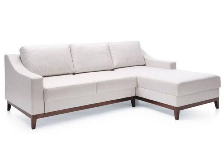 Casa Padrino Luxus Ecksofa Weiß / Dunkelbraun 225 x 173 x H. 77 cm - Wohnzimmer Sofa mit Schlaffunktion - Wohnzimmer Möbel - Luxus Möbel - Luxus Interior von Casa Padrino