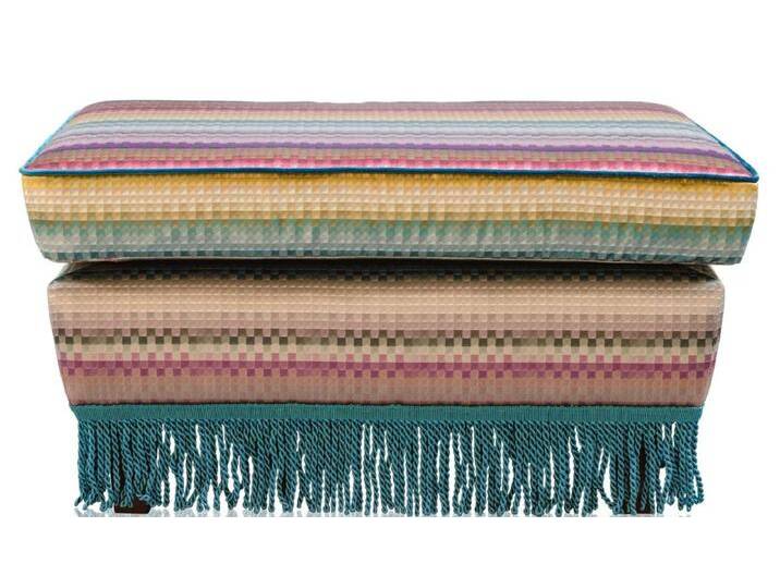 Casa Padrino Luxus Fußhocker Mehrfarbig 76 x 54 x H. 40 cm - Wohnzimmer Möbel von Casa Padrino