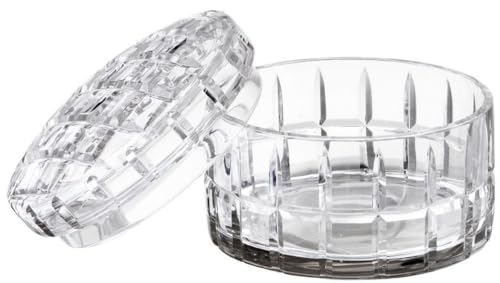 Casa Padrino Luxus Glasschale mit Deckel Ø 15 x H. 11 cm - Runde Deko Schale aus mundgeblasenem Glas von Casa Padrino