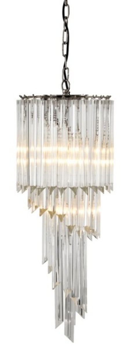 Casa Padrino Luxus Hängeleuchte Eiszapfen Glas 75 x 30 cm - Art Deco Hotel / Restaurant Lampe - Eindrucksvolle Leuchte Casa Padrino Luxus Hängeleuchte Eiszapfen Glas 75 x 30 cm - Art Deco Hotel / Restaurant Lampe - Eindrucksvolle Leuchte von Casa Padrino