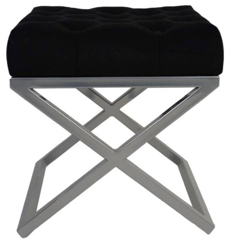 Casa Padrino Luxus Hocker / Kreuzhocker 45 x 45 x H. 47 cm - Verschiedene Farben - Chesterfield Sitzhocker Casa Padrino Luxus Hocker / Kreuzhocker 45 x 45 x H. 47 cm - Verschiedene Farben - Chesterfield Sitzhocker von Casa Padrino