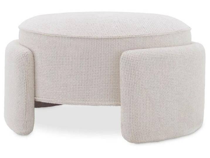 Casa Padrino Luxus Hocker Cremeweiß Ø 73 x H. 38 cm - Runder Sitzhocker - Rundhocker - Fußhocker - Wohnzimmer Möbel - Hotel Möbel - Luxus Möbel Casa Padrino Luxus Hocker Cremeweiß Ø 73 x H. 38 cm - Runder Sitzhocker - Rundhocker - Fußhocker - Wohnzimmer Möbel - Hotel Möbel - Luxus Möbel von Casa Padrino