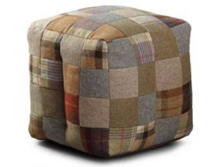 Casa Padrino Luxus Hocker Mehrfarbig 45 x 45 x H. 45 cm - Sitzhocker in Würfelform - Fußhocker - Wohnzimmer Möbel von Casa Padrino