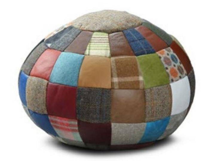 Casa Padrino Luxus Hocker Mehrfarbig Ø 55 x H. 30 cm - Runder Sitzhocker - Fußhocker - Wohnzimmer Möbel von Casa Padrino