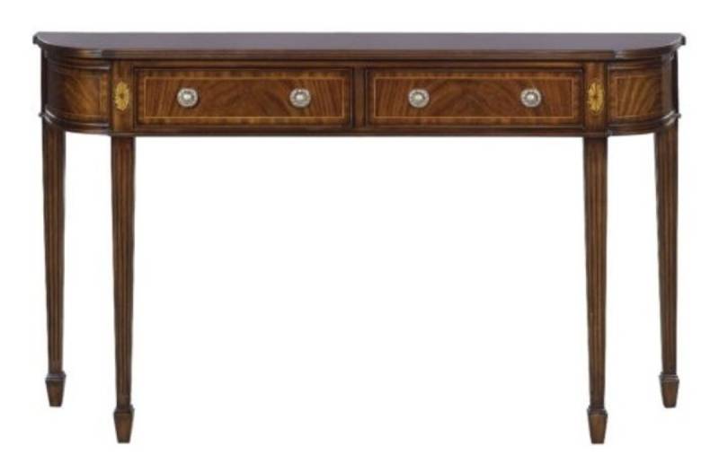 Casa Padrino Luxus Jugendstil Mahagoni Konsole Braun 130 x 30 x H. 78 cm - Konsolentisch mit 2 Schubladen im französichen Jugendstil Casa Padrino Luxus Jugendstil Mahagoni Konsole Braun 130 x 30 x H. 78 cm - Konsolentisch mit 2 Schubladen im französichen Jugendstil von Casa Padrino