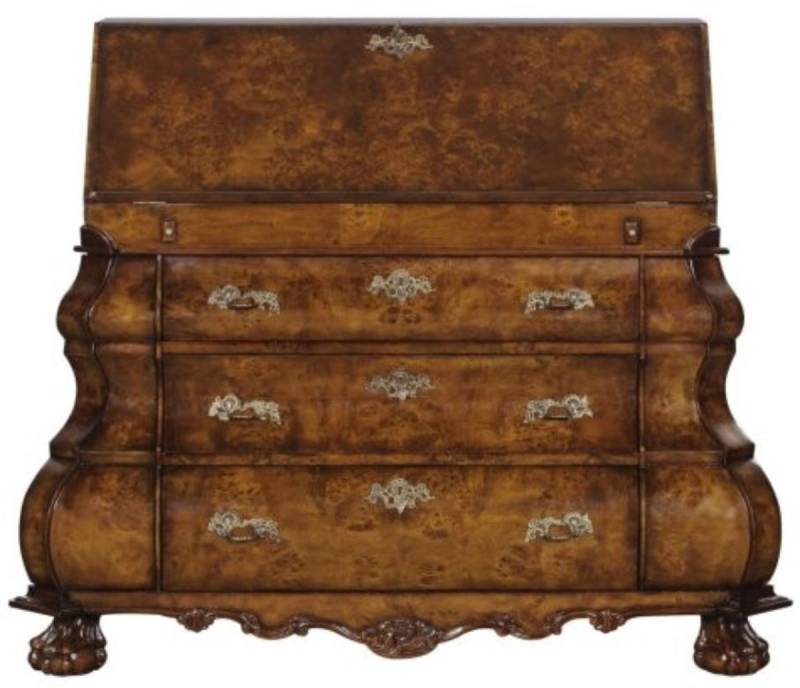 Casa Padrino Luxus Jugendstil Schreibkommode mit 18 Schubladen Braun / Silber 100 x 53 x H. 120 cm - Luxus Qualität Casa Padrino Luxus Jugendstil Schreibkommode mit 18 Schubladen Braun / Silber 100 x 53 x H. 120 cm - Luxus Qualität von Casa Padrino