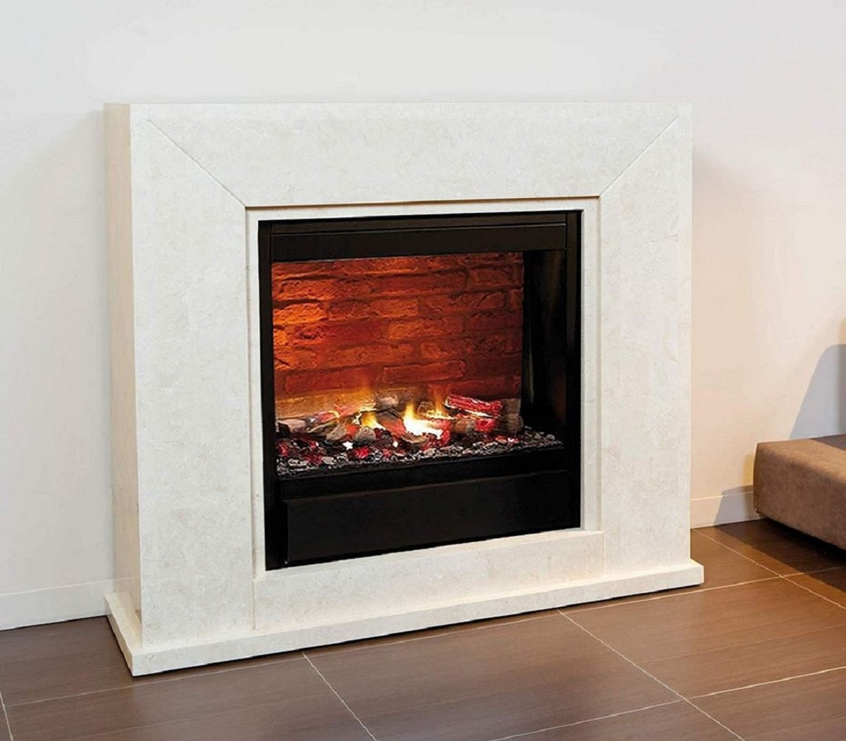 Casa Padrino Luxus Kamin mit LED Kamineinsatz Cremeweià 119,5 x 33,5 x H. 101,5 cm - Luxus Elektrokamin mit Fernbedienung Casa Padrino Luxus Kamin mit LED Kamineinsatz Cremeweià 119,5 x 33,5 x H. 101,5 cm - Luxus Elektrokamin mit Fernbedienung von Casa Padrino