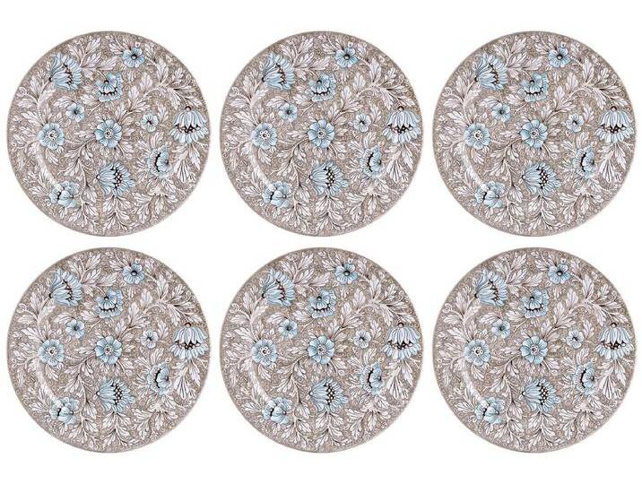 Casa Padrino Luxus Keramik Teller 6er Set Braun Ø 32 cm - Made in Italy von Casa Padrino