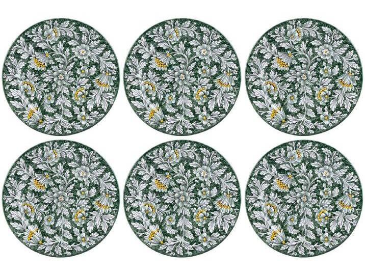 Casa Padrino Luxus Keramik Teller 6er Set Grün Ø 32 cm - Made in Italy von Casa Padrino