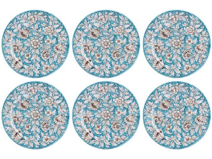 Casa Padrino Luxus Keramik Teller 6er Set Hellblau Ø 32 cm - Made in Italy von Casa Padrino