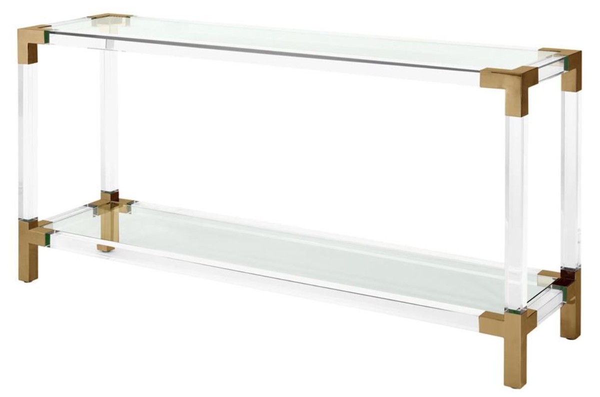 Casa Padrino Luxus Konsole Messingfarben 150 x 40 x H. 75 cm - DesignermÃ¶bel von Casa Padrino