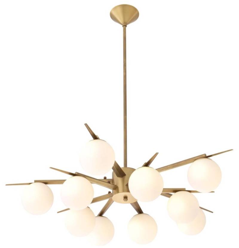 Casa Padrino Luxus Kronleuchter Antik Messingfarben / WeiÃ Ã 90 x H. 20 cm - Luxus MÃ¶bel von Casa Padrino